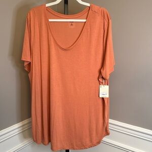 A.N.A. Scoop neck T-shirt size 3X in Spanish tile